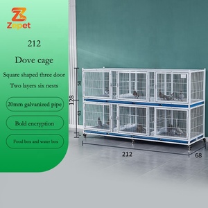 Heavy Duty Stackable Metal Bird Breeding <strong>Cage</strong> System Commercial With Breeding Box Nest for Pigeon Canary Finch Wholesale Price - Product Image 3