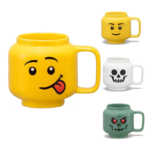 Tasse en céramique personnalisée sourire visage drôle jaune dessin animé café lait thé eau tasse expression mignonne cadeau <span class=keywords><strong>enfants</strong></span> buvant des tasses à café - Product Image 1