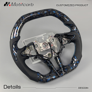 Volante Deportivo Personalizado de Fibra de Carbono Forjado Azul para Hyundai Serie N I20N I30N Elantra N N-line 2018-2026 - Product Image 3