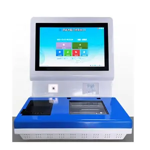 15,6 "сенсорный экран паспортный считыватель карт отпечатков пальцев Сканер QR-кода принтер OCR машина для таможенного аэропорта