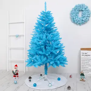 Arbre de Noël artificiel en PVC de prix d'usine de couleur bleu lac 6FT/7FT pour les décorations de maison et de festival