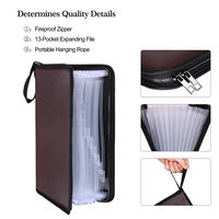 Carpeta Organizadora Portátil A6, Cartera Extensible para Facturas y Recibos, Bolsa de Almacenamiento para Oficina, Archivador de Alta Calidad