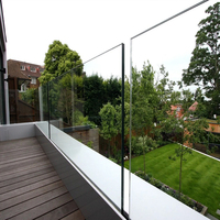 Verre feuilleté trempé clair personnalisé pour balustrade de balustrade de balustrade de balcon
