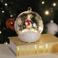 Décorations de Noël 2026, boule de Noël musicale rotative avec des flocons de neige qui flottent, ornement musical de Noël