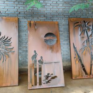 Paravents décoratifs modernes en acier Corten résistant à l'eau - Product Image 4