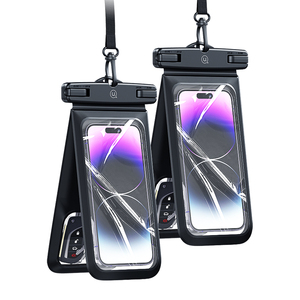 USAMS große Größe universell klar PVC wasserdicht schwimmen Telefon trocknungstasche Handybeutel für <span class=keywords><strong>iPhone</strong></span> Samsung alle Modelle - Product Image 1
