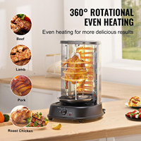 Gril électrique de Shawarma de machine de gril de BBQ de rotation de 360 ° avec même la finition enduite de poudre de chauffage