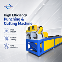 Máquina industrial CNC de doble estación y sistema dual para perforación y troquelado de acero de canal y tubo cuadrado