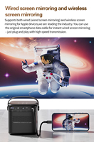 Proyector de holograma portátil inteligente 4K compatible con película al aire libre Proyector 1080P techo para el hogar Proyector de enfoque automático