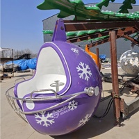 Manège de Noël Rotatif pour Parc d'Attractions, Carrousel de Noël Extérieur, Attractions de Fête pour Carnaval et Événements Festifs à Vendre