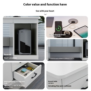 Set Moderno di Scrivania e Sedia per Computer in Legno per Ufficio o Camera da Letto - Product Image 2