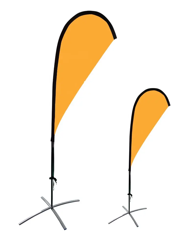 Outdoor feather/teardrop flag stand