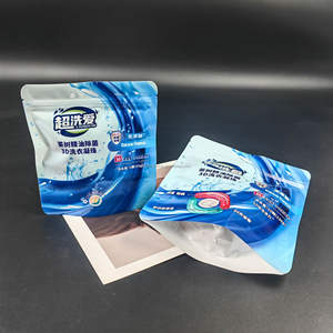 Sacs pochette debout en plastique personnalisés Capsules de détergent Poudre à lessive Dosettes de vaisselle Sacs d'emballage en plastique - Product Image 3