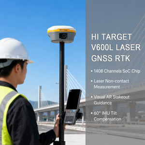 Hi-Target V600L เลเซอร์ RTK GPS GNSS 1408 ช่องสัญญาณ กล้องคู่ 60 อุปกรณ์สำรวจแบบไร้สายในตัวพร้อมระบบ Tilt IMU และ RTK - Product Image 2