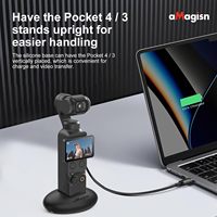 Kit de Protección Todo en Uno AMagisn para Osmo Pocket 4 PC, Base de Silicona, 2 Protectores de Pantalla de Vidrio Templado, Protector de Lente Rígido