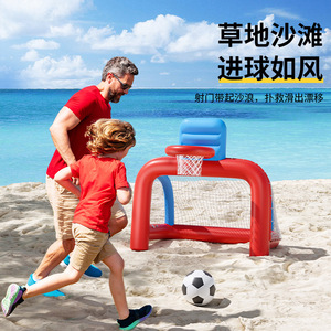 But de football et de basketball gonflable Pursuefree 115x78x108cm en PVC, jouet de piscine pour enfants et famille, utilisable en intérieur et en extérieur - Product Image 4