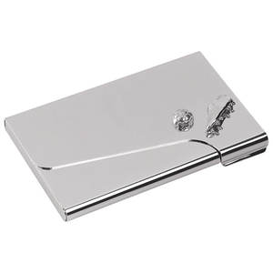 Porte-cartes de visite personnalisable avec design 'Football', fonction RFID pour cartes de crédit et d'identité, en métal, PU et PP - Product Image 1