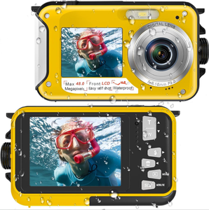 Waterproof digital <b>camera</b> Dual-screen 4K HD 48 million pixels Diving 5 meters underwater Dual <b>camera</b> system (front and rear) - Product Image 5