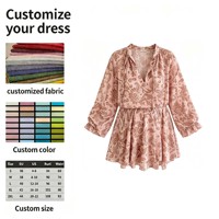Robe courte décontractée pour femme en mousseline de soie à imprimé cachemire bohème, col en V avec cordon de serrage, poignets à volants, ourlet élastique à plusieurs niveaux, idéale pour les vacances