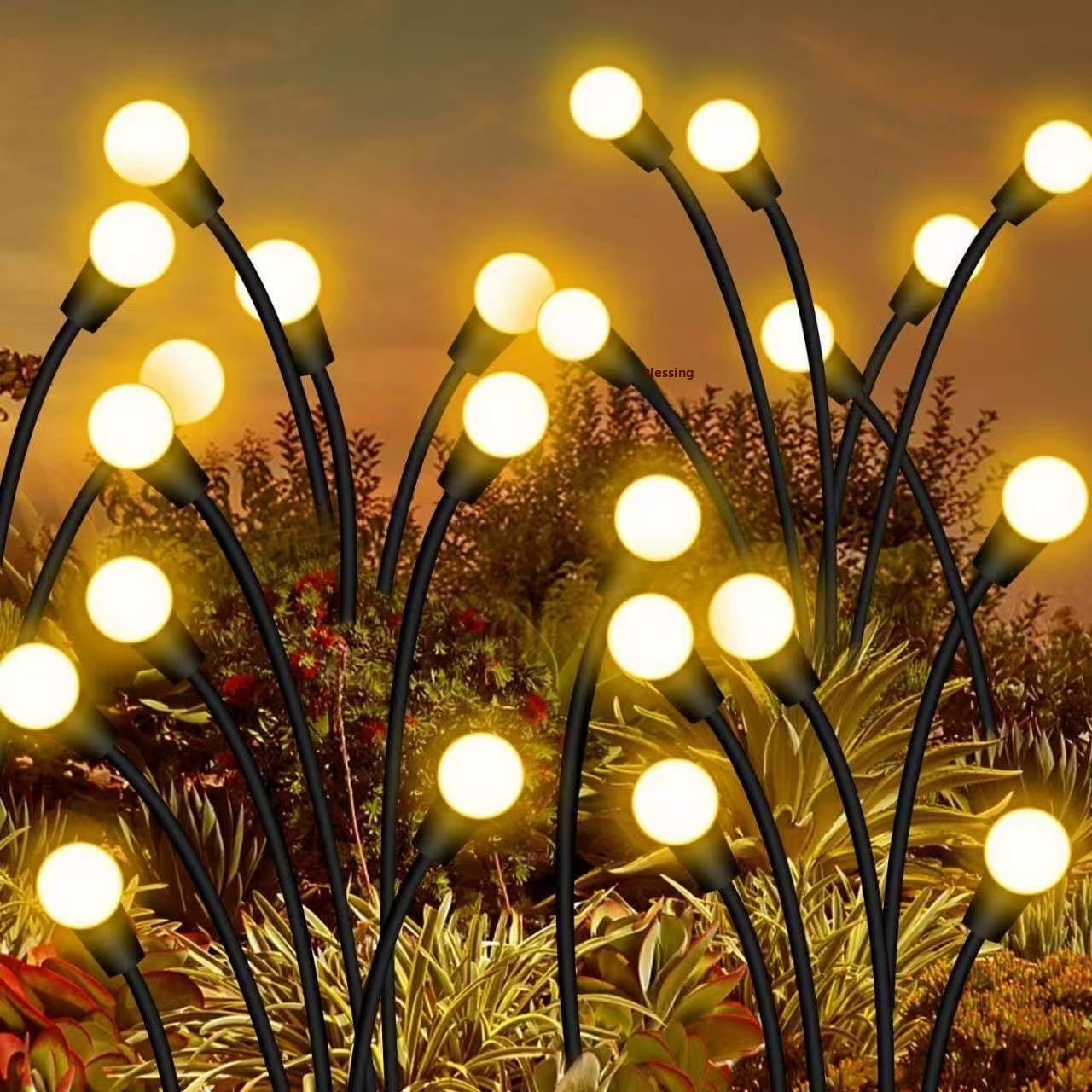 LED String Lights Firefly Solar Lights Small Outdoor Garden Lawn Night Landscape Lights Dimmable