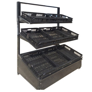 Scaffale per Supermercato di Alta Gamma, Espositore Metallico Monofacciale per Frutta e Verdura, Qualità Superiore - Product Image 1