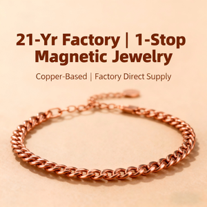 Pulsera de Cadena Cubana de Cobre Puro 99.99% Biomagnética para Aliviar el Dolor de Artritis, Estilo Hip Hop, para Hombres y Mujeres, Combinable con Ropa - Product Image 1