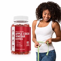 Gummies de Vinaigre de Cidre de Pomme pour un Métabolisme Sain 1000mg par Portion Betterave Grenade B12 Sans Sucre 60 Bouteilles