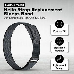 Bandes de remplacement pour biceps en nylon élastique respirant, compatibles avec les moniteurs d'activité <span class=keywords><strong>Amazfit</strong></span> Helio – Meilleures ventes, Solution Gagnant-Gagnant - Product Image 2