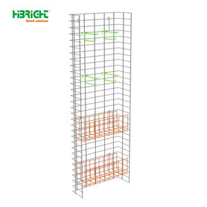 Accessoire de rayonnage de supermarché sur mesure, présentoir latéral en forme de L double face en treillis métallique en acier, attrayant et robuste - Product Image 2