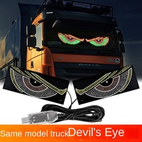 Nouvelle Lampe LED USB Multi-Mode pour Vitre de Camion, Effet Yeux de Diable, Animation de Pare-Brise, Avertissement et Autres Accessoires d'Éclairage Automobile