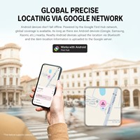 Localizador Inteligente Antipérdida con Red Global, Rastreador GPS Inalámbrico, Etiqueta Inteligente con Alarma Integrada para Android e iOS