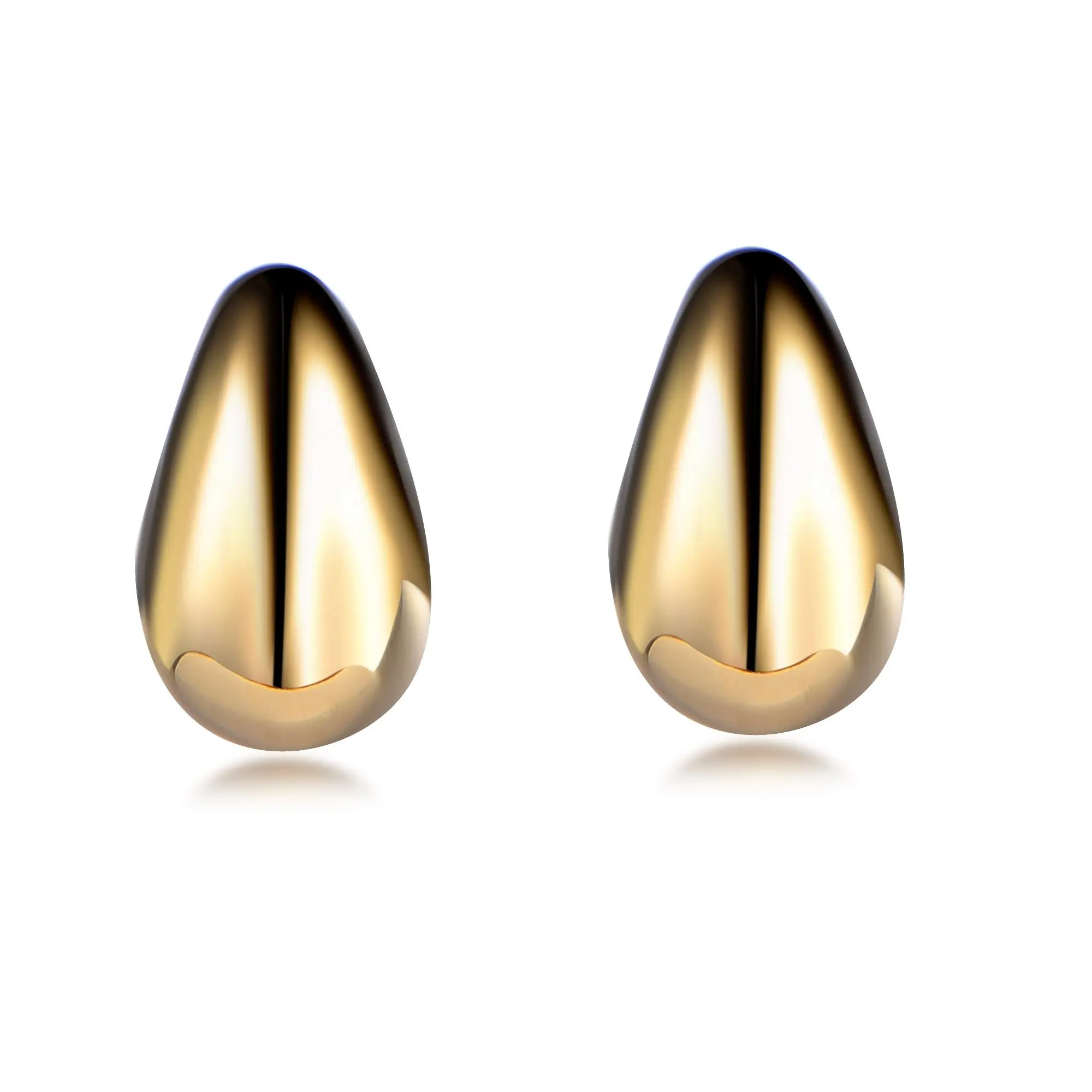 Hip Hop 14k solid gold earrings 14k gold filled earrings golg-plated 925 sterling silver ear ring gold hammered stud earrings