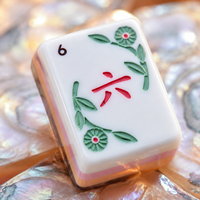 Ensemble de Mahjong Américain Automatique de Luxe Moderne avec Tuiles en Acrylique Résistantes à l'Eau – Jeu de Divertissement du Dimanche, Cadeau pour 4 Joueurs