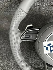 Volante de Cuero con Fibra de Carbono para Audi A3 S3 S4 S5, Compatible con los Modelos A8 RS5 R8 RS6 A7 Q5 RS4 <span class=keywords><strong>RS3</strong></span> X5 X6 M6 - Product Image 2