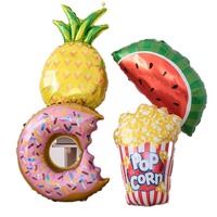 Ballons Gâteau Pastèque, Ballons Donuts et Glaces pour Décoration de Fête d'Anniversaire d'Enfant et d'Adulte