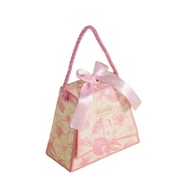 Petite boîte de mariage personnalisée pour les invités Boîte de bonbons de faveur de mariage de luxe Boîte d'emballage de chocolat cadeau pour fête prénatale avec poignée