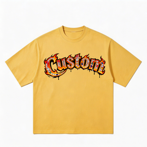 Custom Rhinestone Print <b>Logo</b> Men's Short Sleeve O-Neck T-Shirt Regular Fit Casual Jersey Knitted 100% Cotton T-shirt - Product Image 4