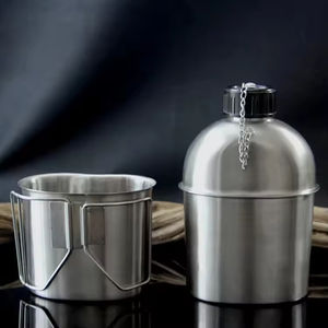 Durable 1L 304 Stainless Steel <b>Cup</b> <b>Camping</b> Hiking Emergency Tactical Water Bottle - Product Image 2