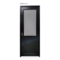 Portes intérieures/extérieures en aluminium de haute qualité, à longue durée de vie, modernes et personnalisées, en verre simple, pour appartement et villa