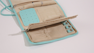 Multi-use Roll <b>Up</b> Organizer Dual-purpose Jewelry Roll Pencil <b>Case</b> Slim Space-saving Foldable PU Leather Storage - Product Image 4