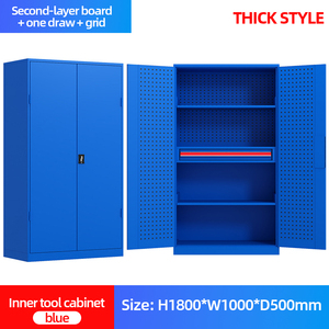 Hội Thảo Nhà Để Xe Thiết Bị Lưu Trữ Nhiệm Vụ Nặng Nề Hội Thảo Nhà Để Xe 2 Cửa Kim Loại Công Cụ Tủ Với Ngăn Kéo Và Có Thể Điều Chỉnh Kệ - Product Image 4