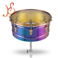 Professional 13 14 Inch Electroplated Gold Timbales Drum Colorful Metal Shell Percussion Musical Instruments