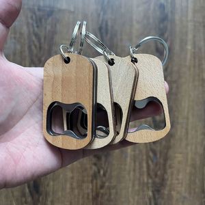 Promotion Wood Beer Bottle Keychain Blanks Wedding <b>Gift</b> Opener With Custom Logo - Product Image 6
