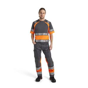 BLAKLADER - 342110309653XXXL T-shirt Gris moyen/Orange haute visibilité-EAN 7330509815441 HI-VIS WORKWEAR - Product Image 3
