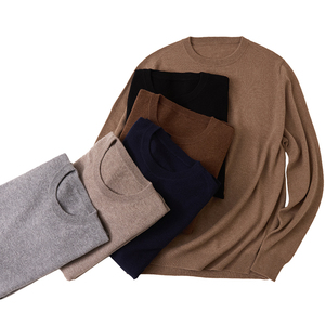 Suéter Feminino de Inverno em Cashmere 100% Puro, Tricô com Gola Redonda - Product Image 1