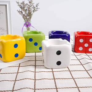 Fashion Gift Home Smoking Ashtray Ceramic Ahstray Popular Creative Square Dice Desktop Ashtray - Product Image 4