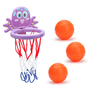 Aro de Baloncesto de Plástico con Diseño de Tiburón para <span class=keywords><strong>Bañera</strong></span>, con 5 Pelotas Suaves y Ventosas Fuertes, para Niños Pequeños y Niños, Juego Interior/Exterior - Product Image 3