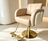 Fauteuils de barbier pivotants à 360 degrés et réglables en hauteur, fauteuil de salon de coiffure avec repose-pieds