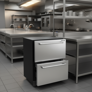 Réfrigérateur sous comptoir Vevor à 2 tiroirs, 24 pouces, 4,87 pieds cubes, cuisine commerciale, étanche, utilisation intérieure et extérieure - Product Image 2