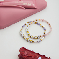 J & D Mignonne Perle de Verre Émaillée Pierre Naturelle Émaillée Bracelet Élastique Perles Colorées Bracelets Bijoux